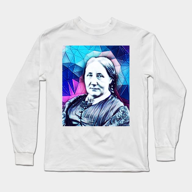 Elizabeth Gaskell Snowy Portrait | Elizabeth Gaskell Artwork 6 Long Sleeve T-Shirt by JustLit